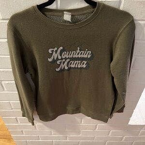 Mountain Mama Olive Green Sweater